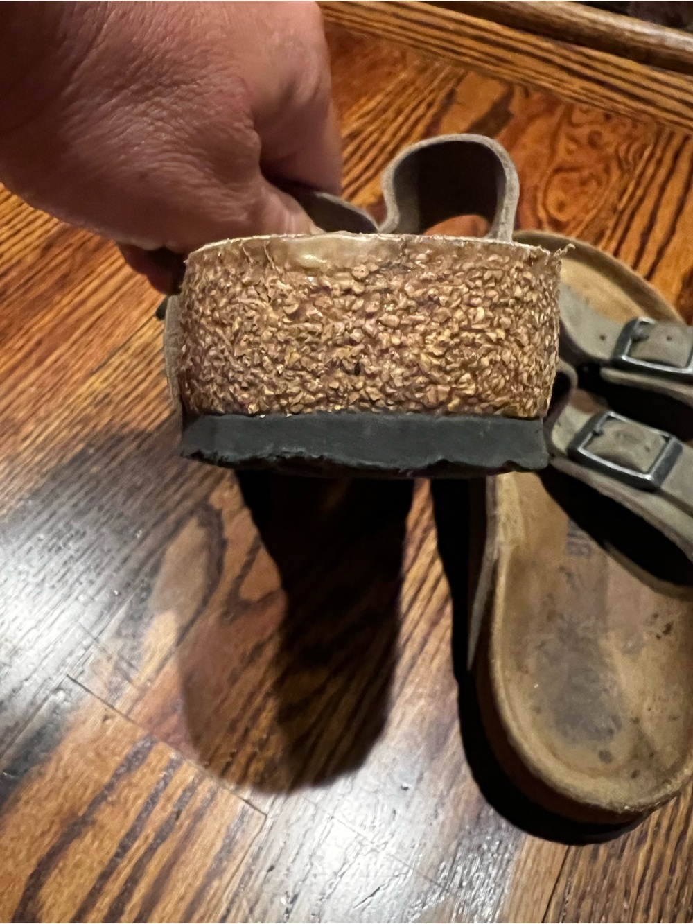 Birkenstock Arizona Soft Footbed Taupe Oiled Leather Sandals Size 36 - Picture 4 of 9